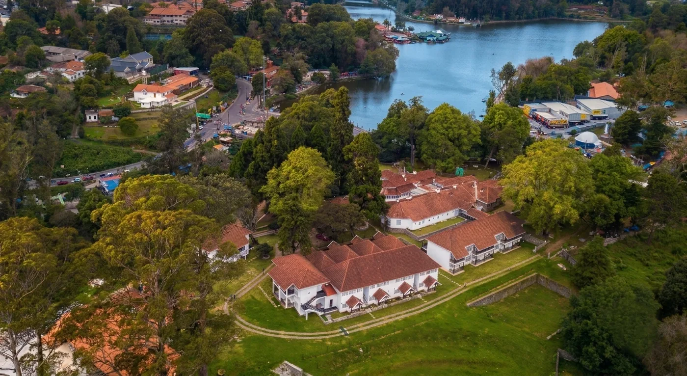 Aerial view of Tredis Heritage